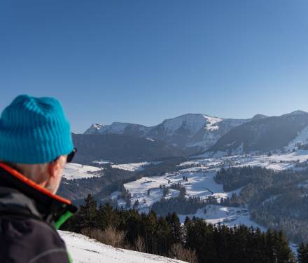 View of the Hochgrat in winte
