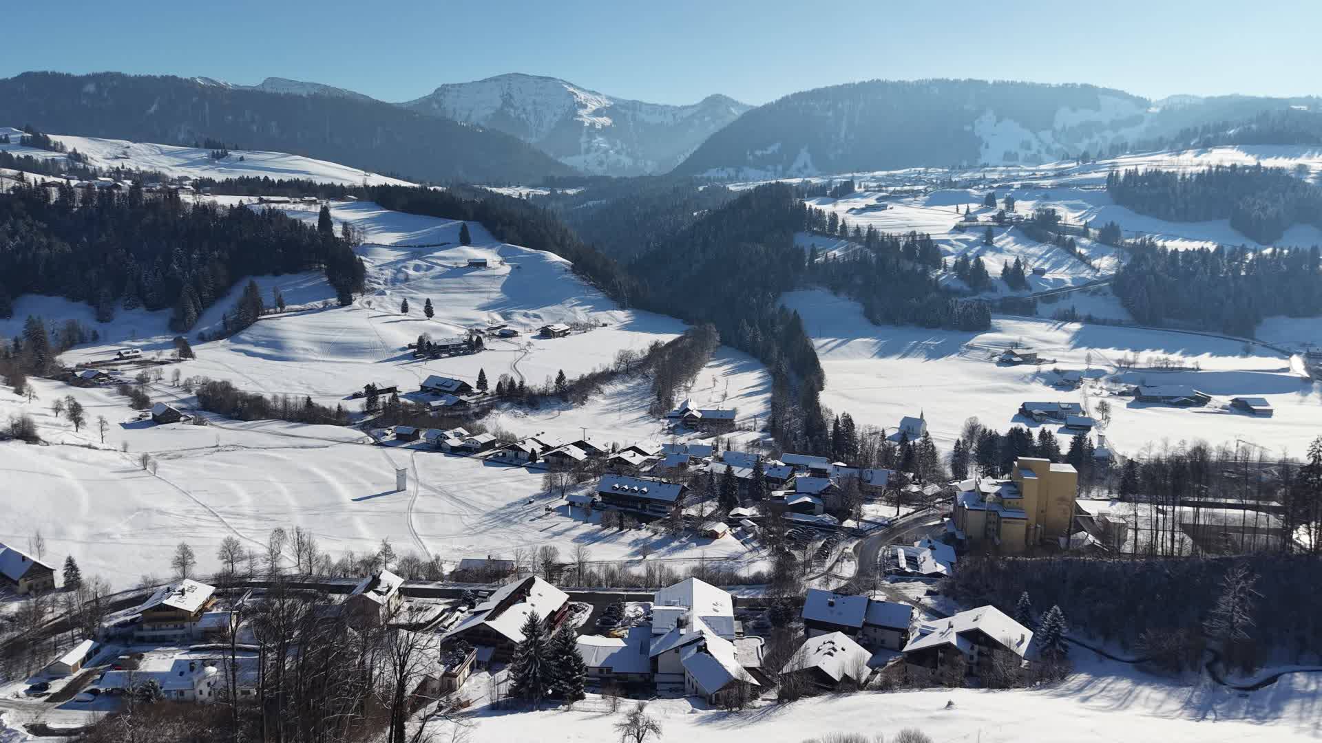 Außenansicht Blick auf die Berge Winter